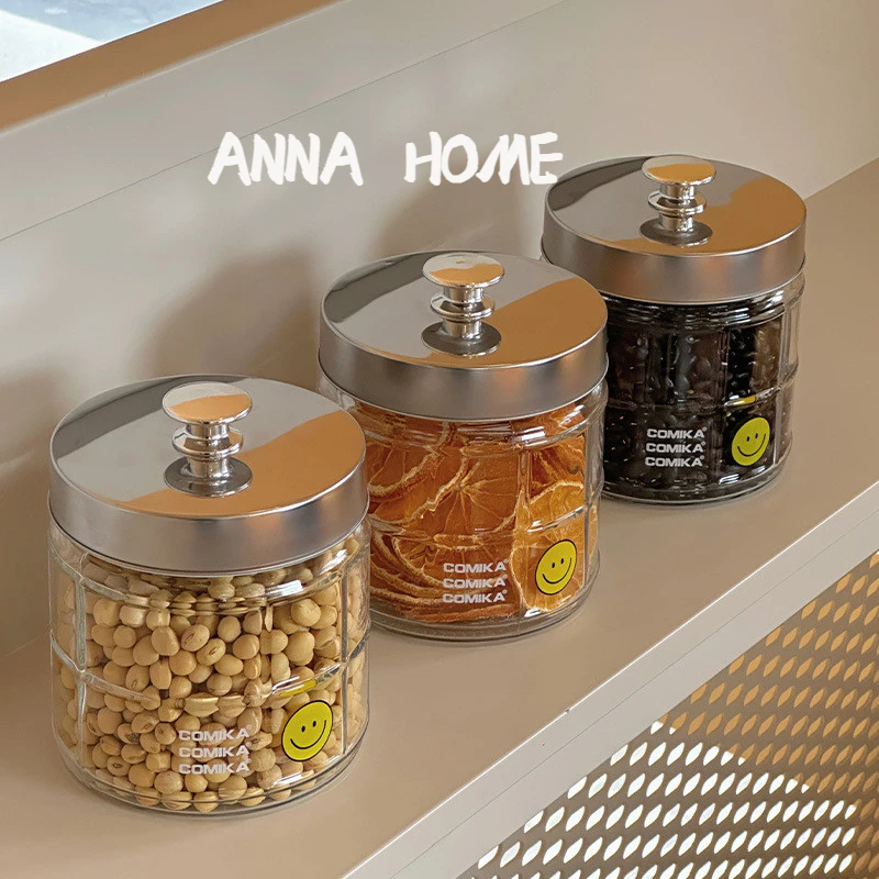 ANNA玻璃密封罐零食防潮坚果茶叶咖啡豆干货杂粮食品收纳盒 · 透