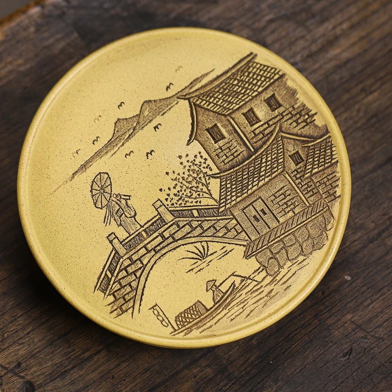 宜兴紫砂 杯王陈富才紫砂茶叶罐《江南》三竹节创意设计复古