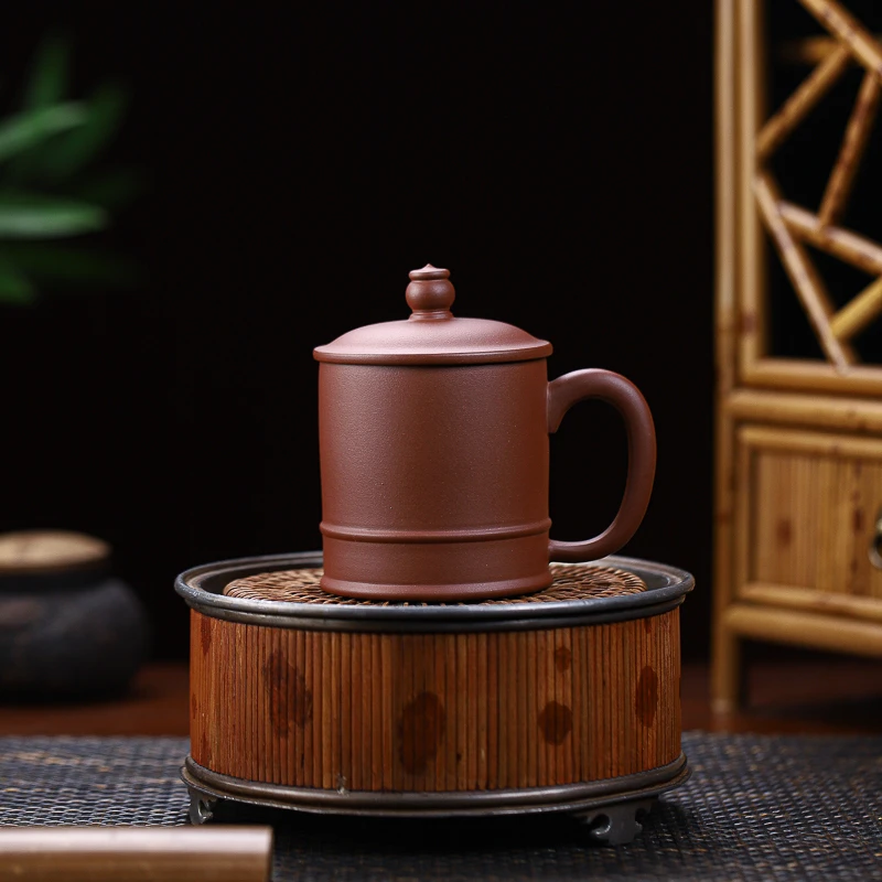 手工杯 | 非遗茶器 宜兴紫砂盖杯办公杯 紫器公社出品