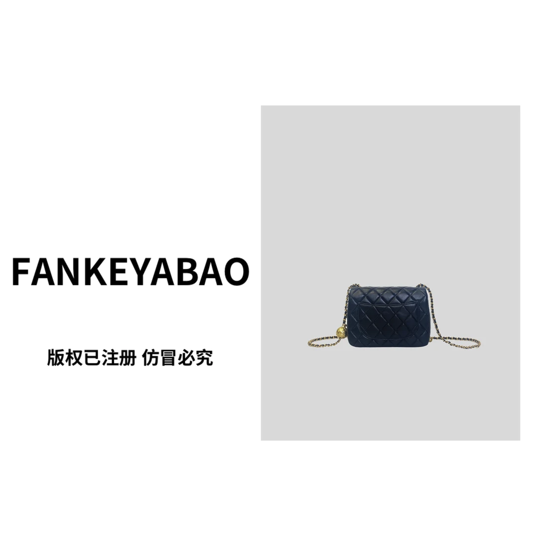 FANKEYABAO/秋冬新款高级感豆腐包上档次菱格链条单肩斜挎小方包