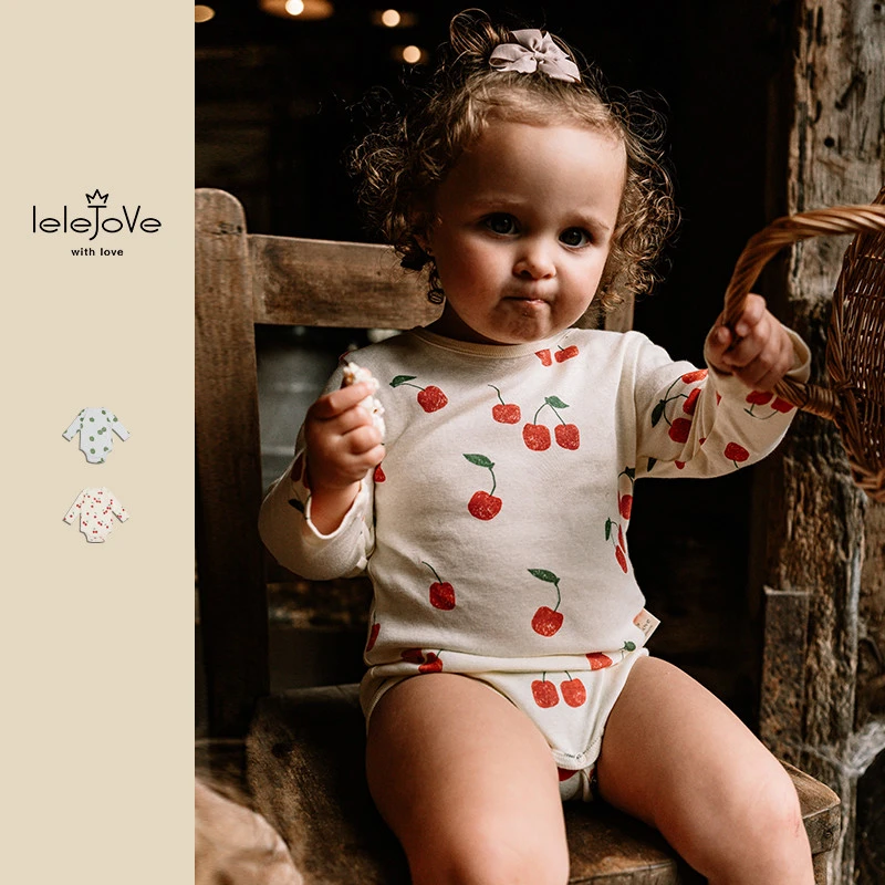 【lelejove】（有机棉）北欧风春季新款婴儿包屁衣小月龄宝宝3AT31312