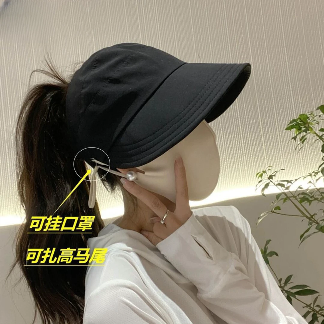 HFYP夏天百搭帽子户外防紫外线防晒帽渔夫帽骑斜太阳帽遮阳鸭舌帽