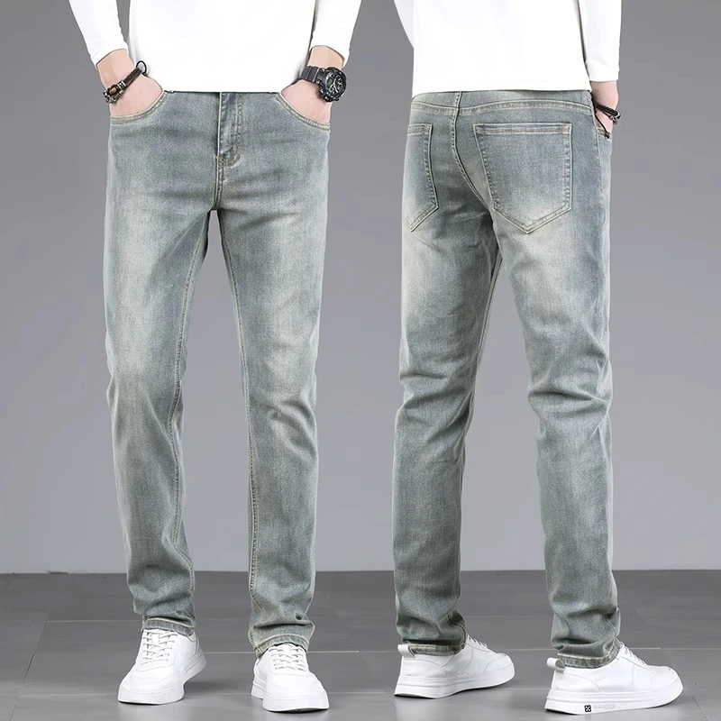 2025秋冬新款高端纯棉牛仔裤男爆款直筒休闲裤子潮牌高级复古男裤