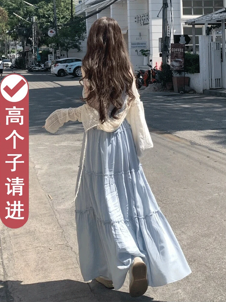 高个子搭配吊带连衣裙法式绝美开衫韩版高级感气质时尚春夏季长袖