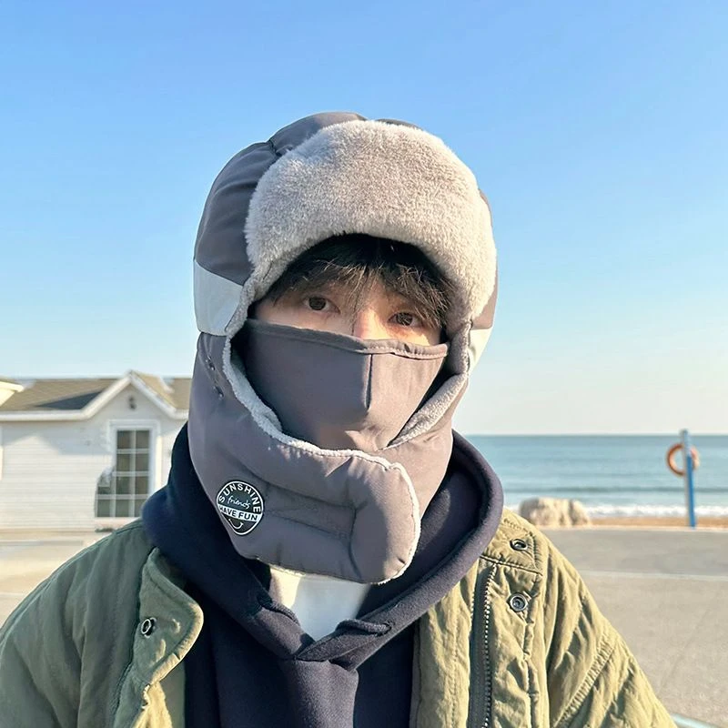 加厚加绒帽子男士滑雪户外骑行护耳防风冬季加厚保暖防寒骑车