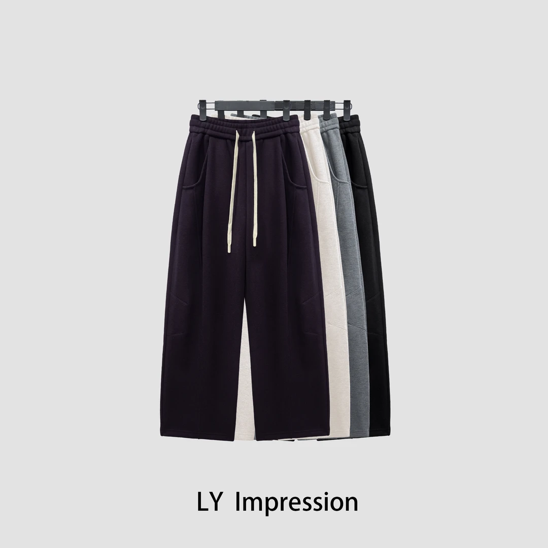 休闲百搭醋酸羊毛弯刀裤LYWE118