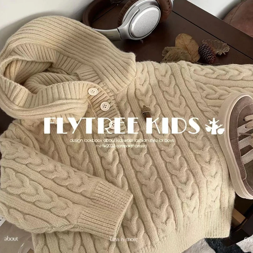 〖ANDI〗儿童冬秋冬新款洋气保暖毛衣外套1852