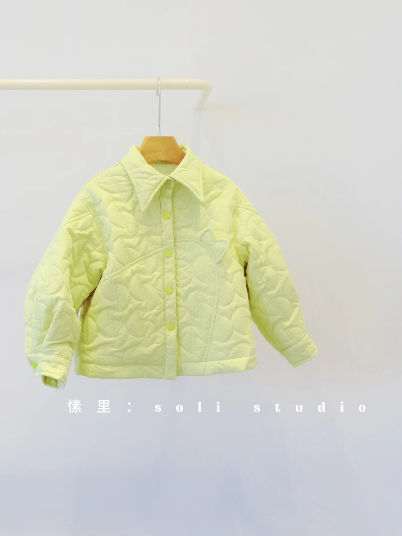 S 3428-《北岛》儿童秋冬外套  绗棉 男女童 小众 纯色保暖 翻领 ～