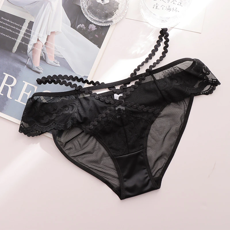 日系甜美女士内裤性感蕾丝高级感纯欲风新款时尚舒适透气薄款无痕