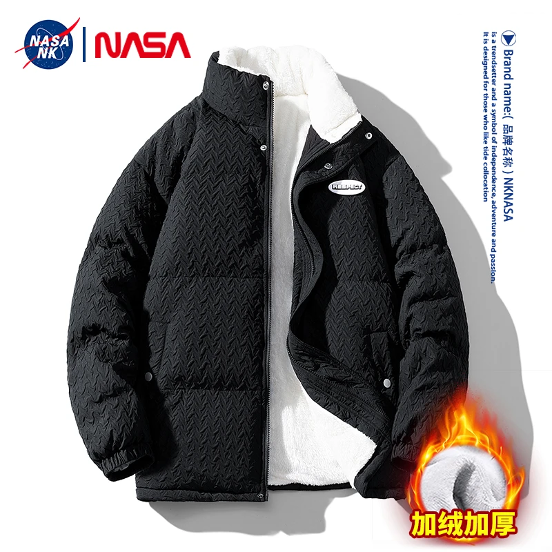 NASA联名棉服男士秋冬季潮牌宽松外套棉袄情侣款加厚立领保暖棉衣