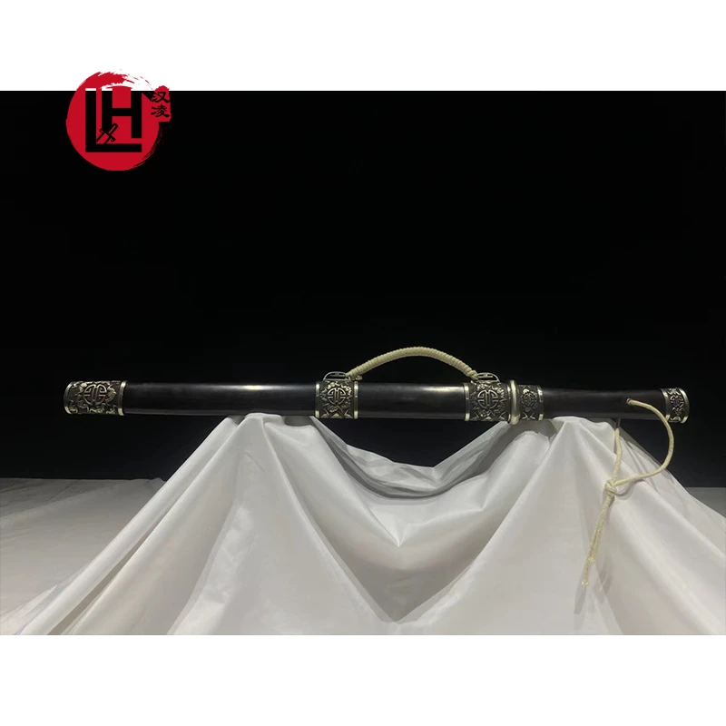 汉凌 五福剑 自炼钢夹钢 黑檀木 未开刃