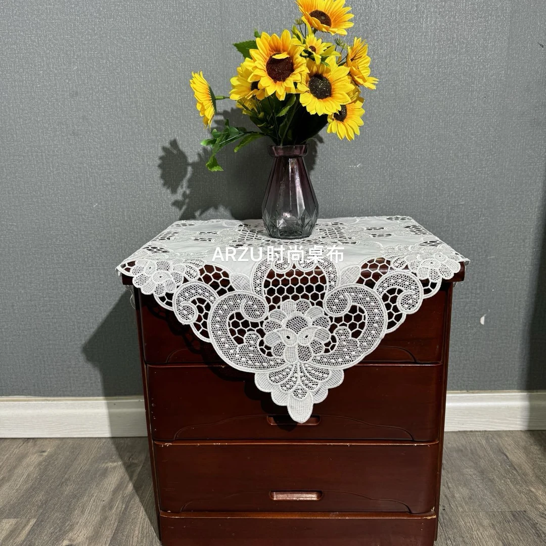巴大木花烤箱盖巾微波炉盖布留声机盖花架子盖布欧式床头柜盖巾