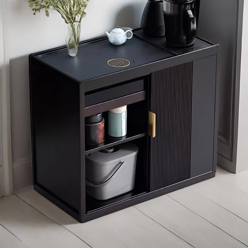 乌檀木电木移动泡茶台家用小茶桌客厅烧水壶一体茶水柜茶桌几边柜