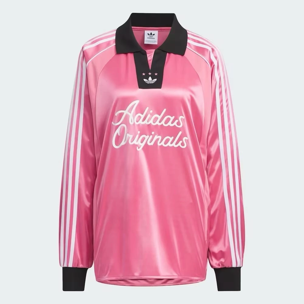 adidas/阿迪达斯24三叶草夏季新款粉色长袖POLO衫JD1128