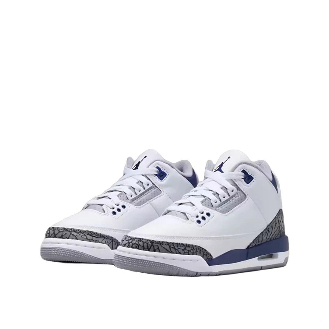 Nike/耐克发售款白蓝大童Air Jordan3Retro复古休闲鞋DM0967-140