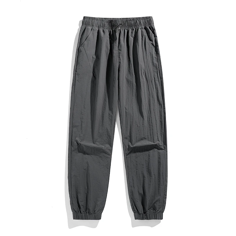 潮流休闲裤长裤阔腿上班款束脚情侣运动裤子百搭冰丝夏季宽松男款