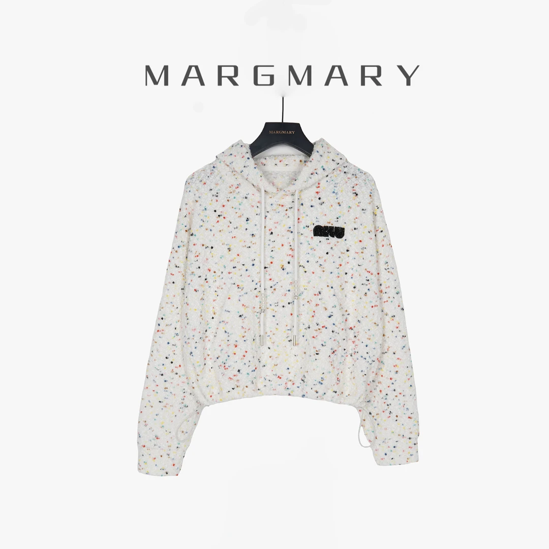 2025设计师走秀新款宽松圆领连帽长袖卫衣设计感字母上衣