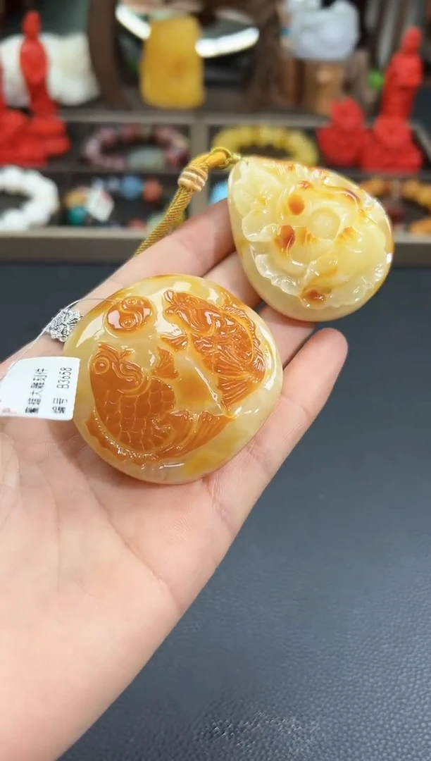 【闪购商品】琥珀颈饰未镶嵌 B3658 多样性一件发货