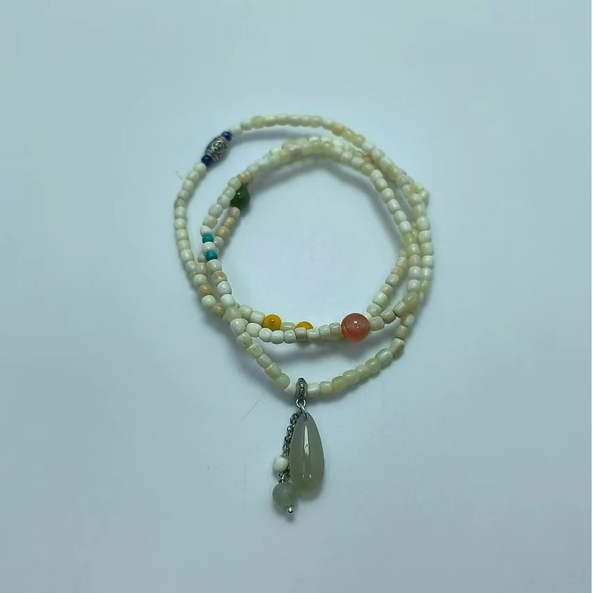 猛犸牙+和田水滴链子 B5318 多样性发货一件发货 气质时尚 | 珠宝