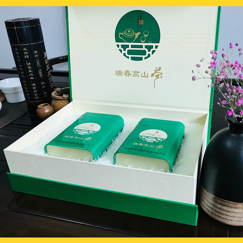 明前毛尖绿茶礼盒装100g高山云雾茶湘西会同瑞春渠水明前茶耐泡