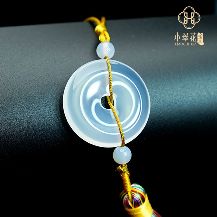 珠宝小翠花  玉髓平安扣车挂高档玉石出入平安平安符多样性发一个