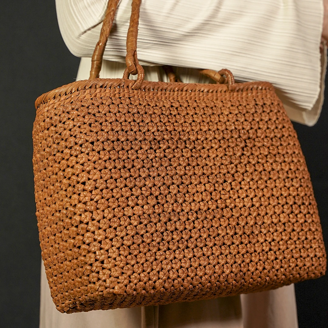 【藤职人非遗藤包】野生葡萄藤包纯手工编织包·3厘六角花手提包