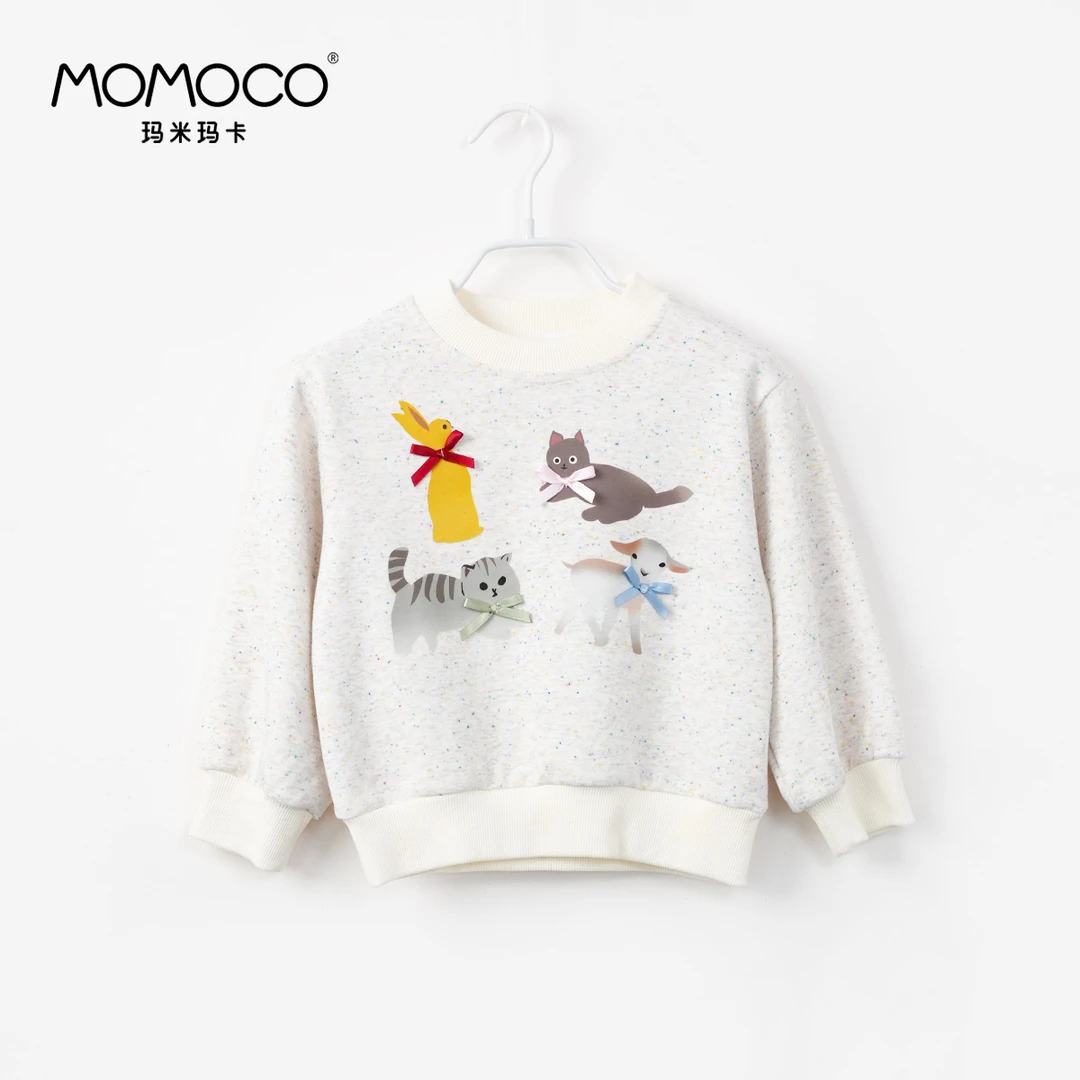 MOMOCO女童春秋新款韩版动物卫衣75730232033