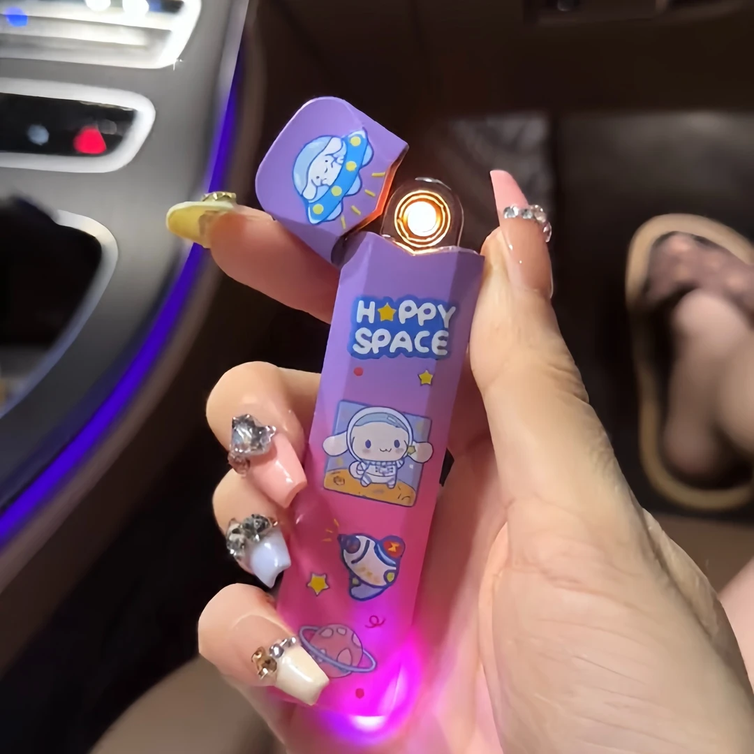 渐变充电打火机usb静音点烟器卡通库洛米可爱个性创意礼物库洛米