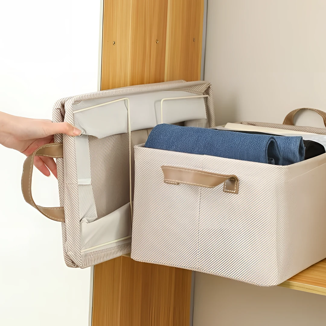 【双12活动大促】天鹅绒收纳盒烤漆钢架家用可折叠抽屉式水洗储物盒
