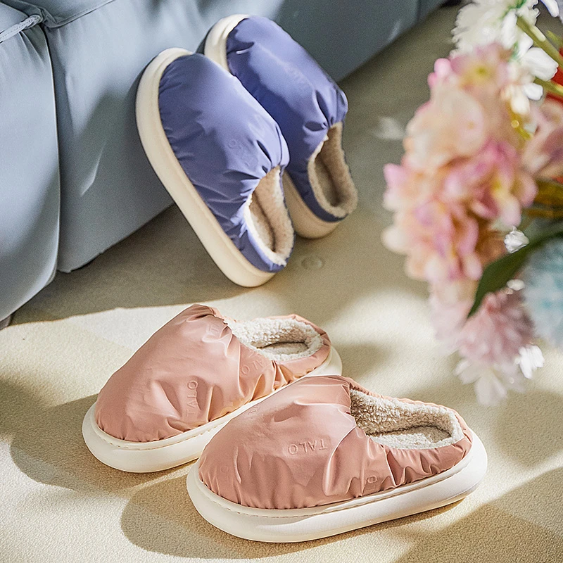 抗菌棉拖鞋女冬天家居室内保暖情侣厚底居家用冬季加绒防水男1350