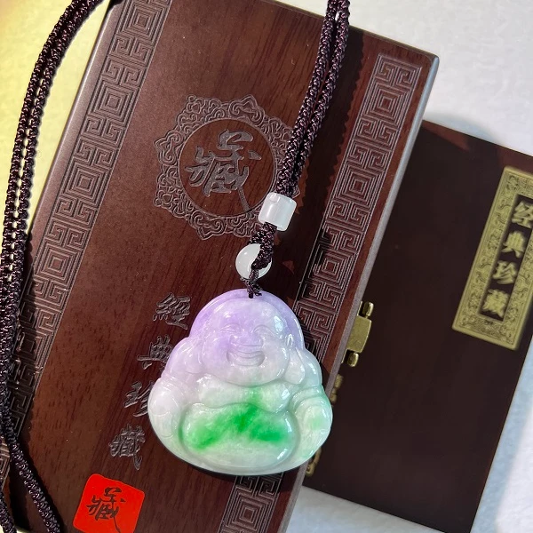 非金属布艺项链 大肚佛公吊坠