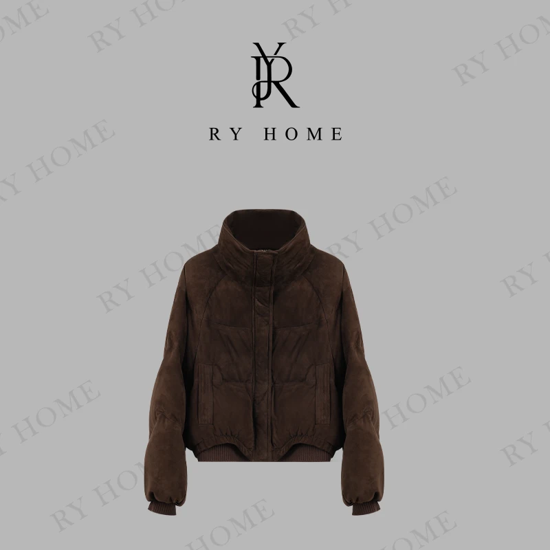 【容雨RYHOME】100绵羊皮+中古风羊反绒鹅绒服YF1147