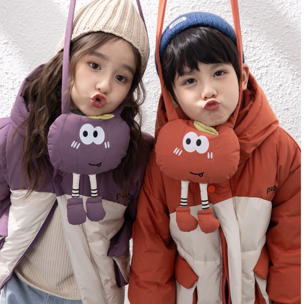 【赵赵家】8631白鸭绒男童女童冬季保暖羽绒服 100-140码（新疆包邮）