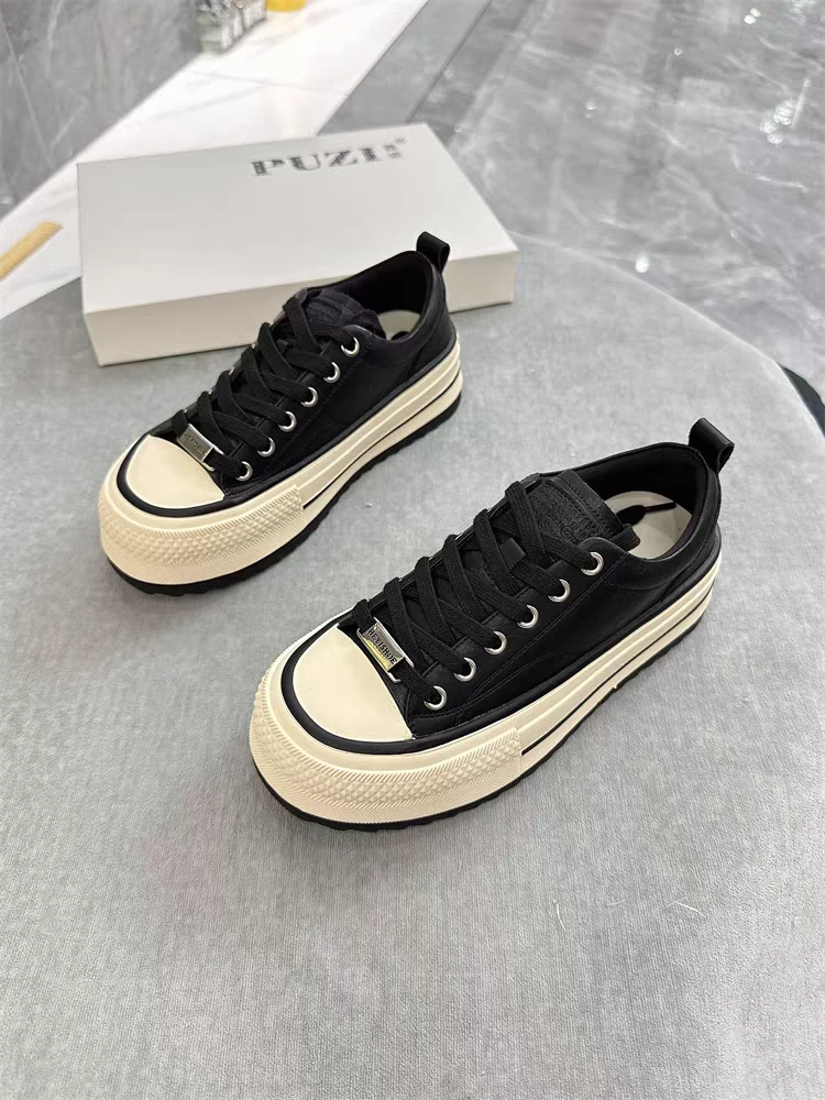 诗涵家 真皮厚底小众板鞋50677