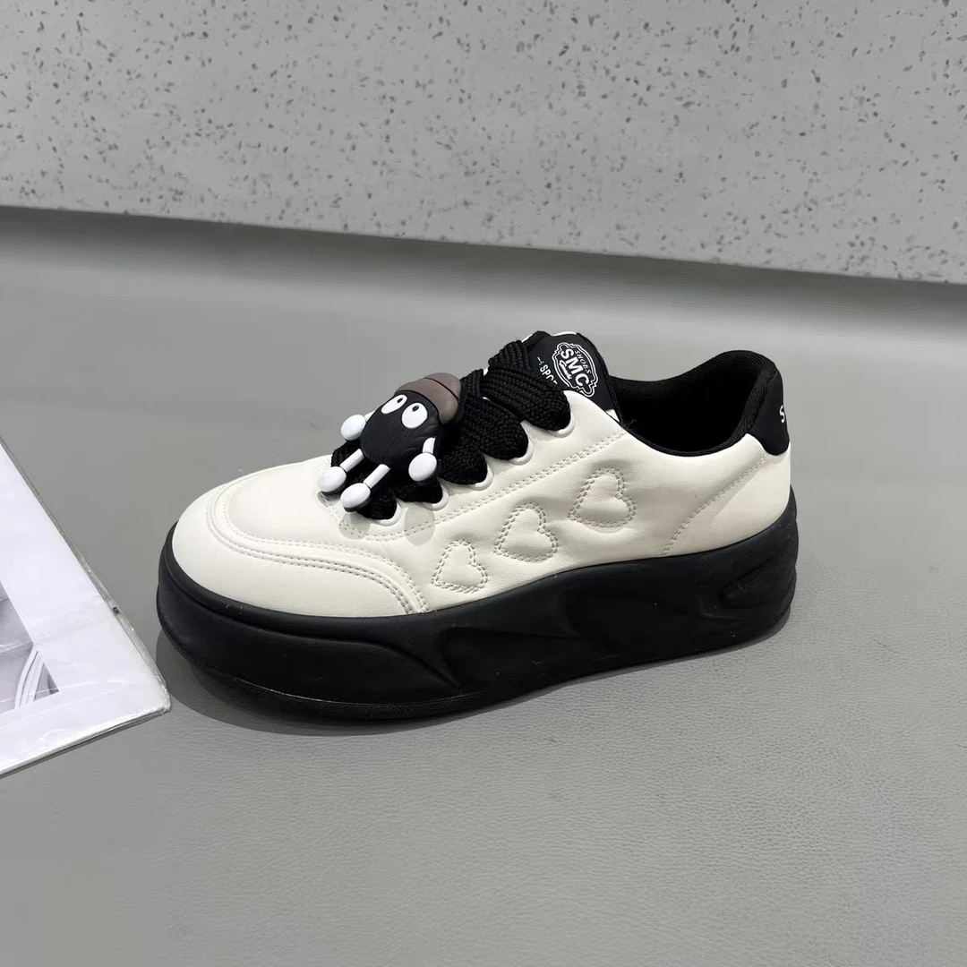 诗涵家 真皮踩屎感面包板鞋6962