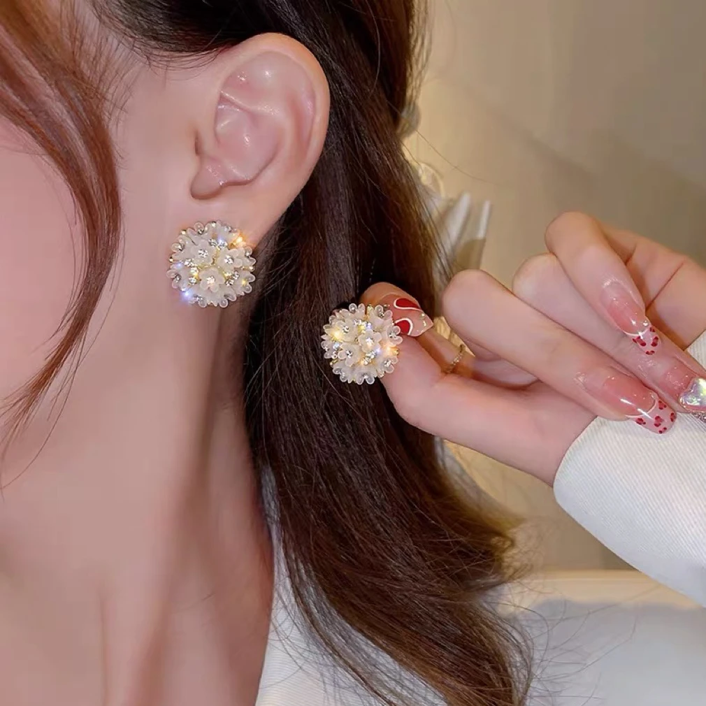 轻奢款爆米花耳环s925针针花朵耳钉女韩国网红耳环耳饰耳钉A14