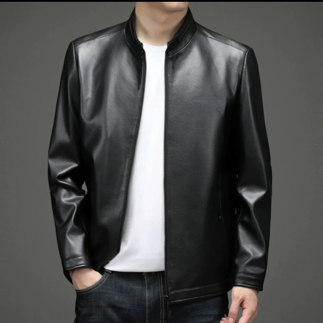 男士时尚潮流休闲商务真皮外套【根据直播间编码为准】春秋