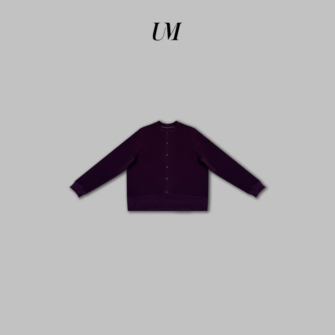 【U.M】暖融融超能源保暖纱正肩圆领排扣保暖卫衣