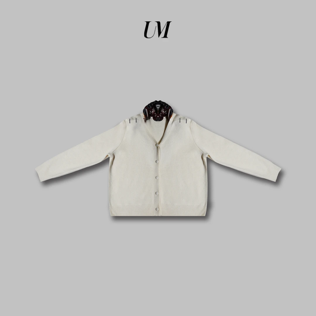 【U.M】针织开衫丝巾款毛衣开衫