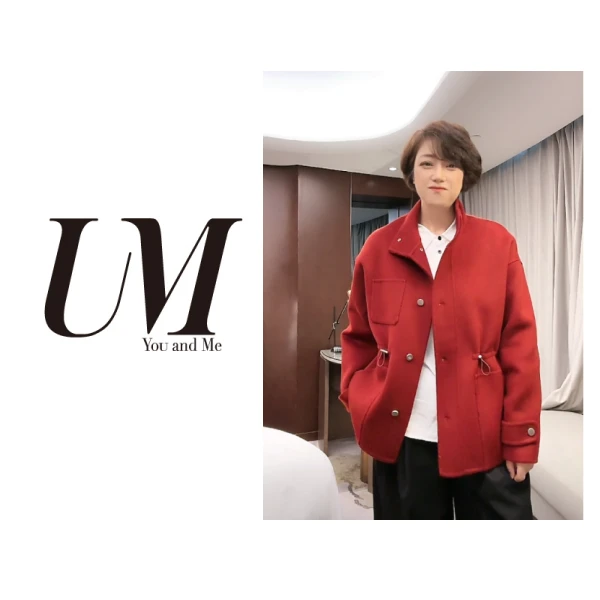 【U.M】小禾收腰立领羊绒大衣常规款