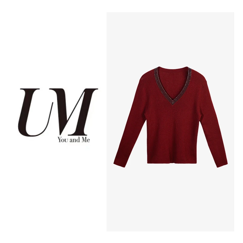 【U.M】缪斯女神羊毛V领针织长袖穿搭