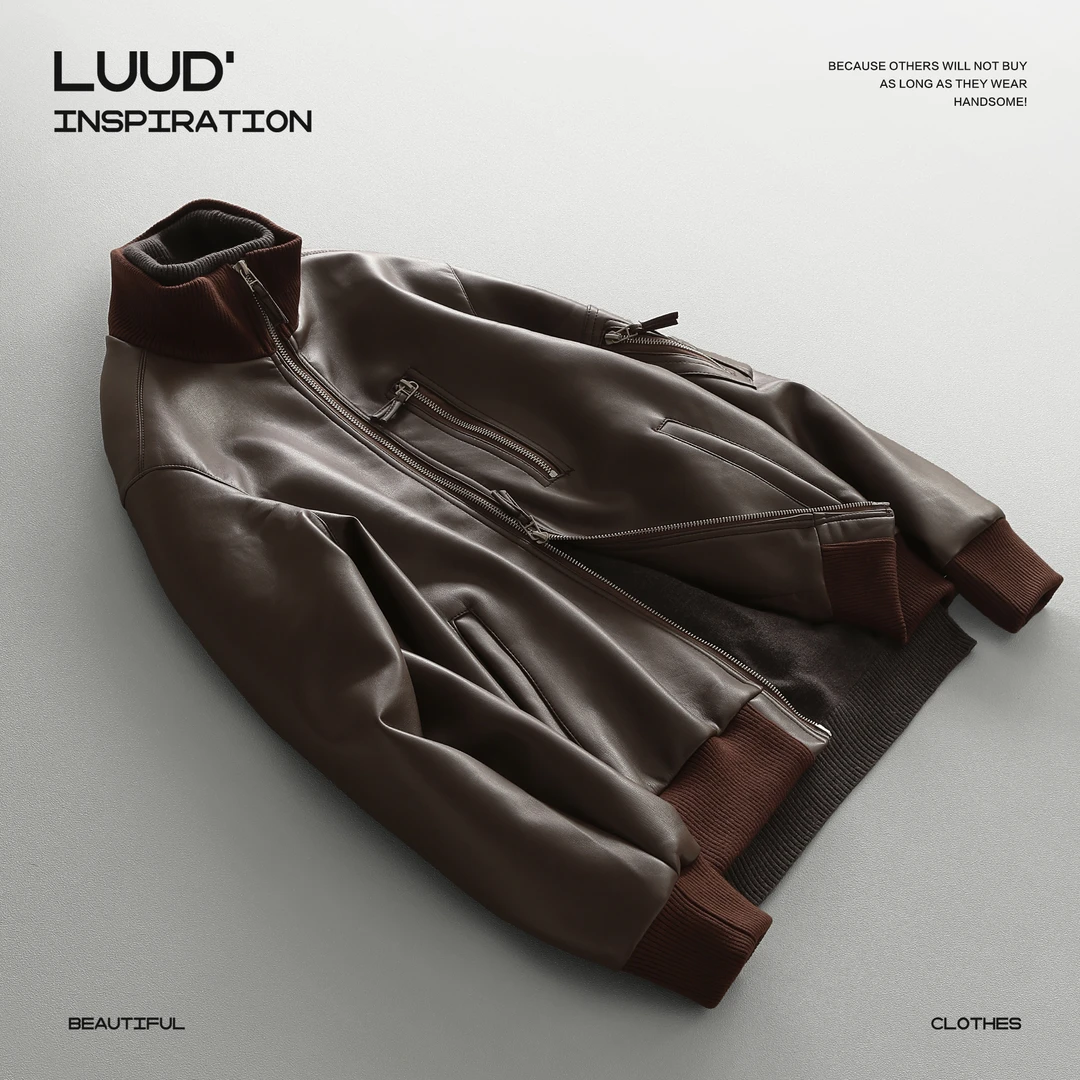 【断码五折】美拉德立领男士美式复古防风痞帅夹克高级感机车外套