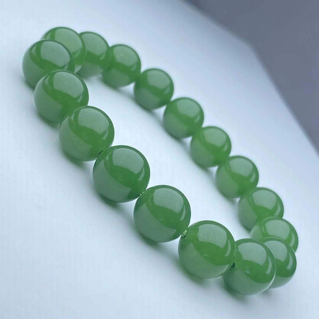 146号精品菠菜绿手链12mm多样性发一件