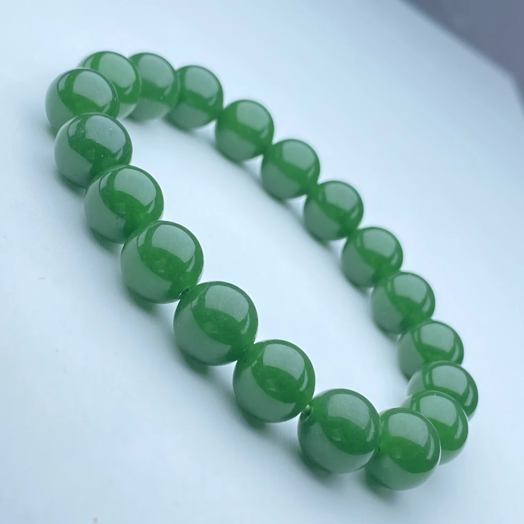 BY-2号精品菠菜绿手链10mm多样性发一件