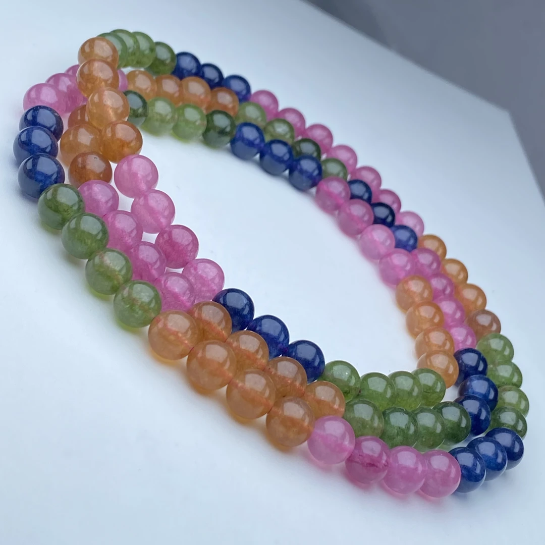 BX-57号精品高货彩虹碧手链108颗8mm手链多样性发一件