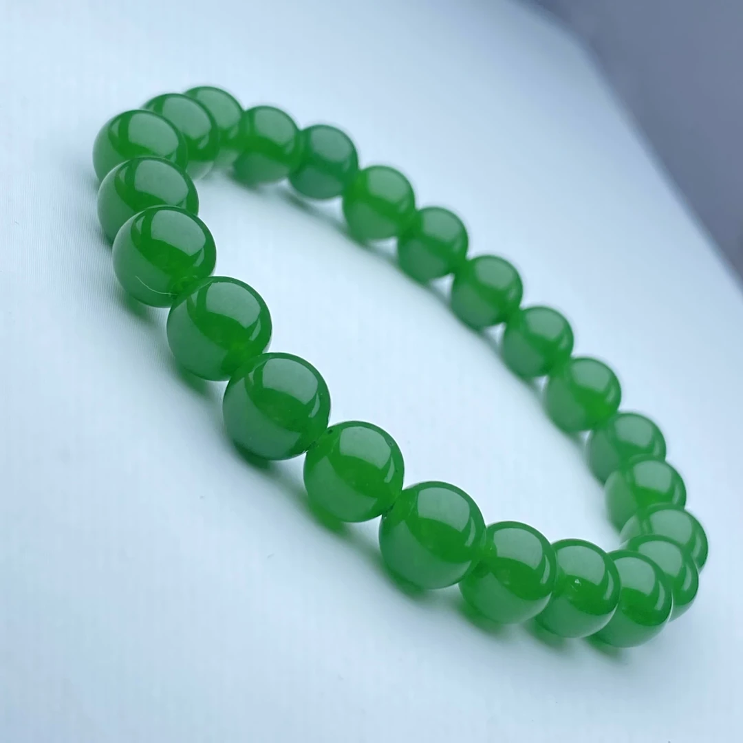 245号精品菠菜绿8mm手链多样性发一件