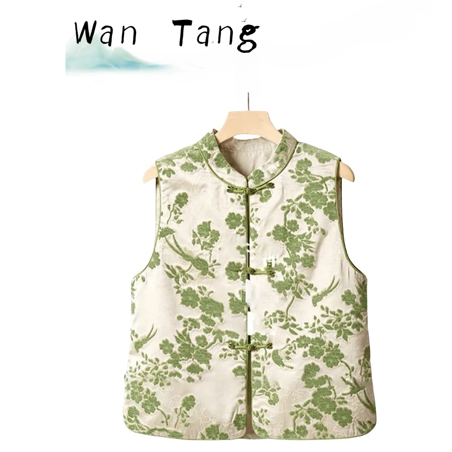 【菡语】加棉新中式国风潮流气质百搭马夹中国风提花双面时尚休闲