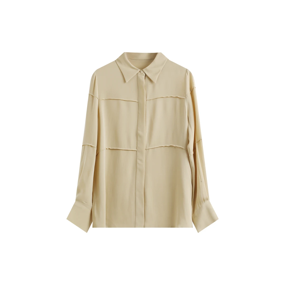 【张姐】YJHY-621456新款桑蚕丝衬衫气质长袖短款时尚休闲百搭