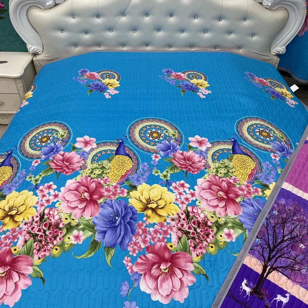 三层加棉单人双人床夹棉盖多功能双面亲肤防滑加厚大床机洗绗缝