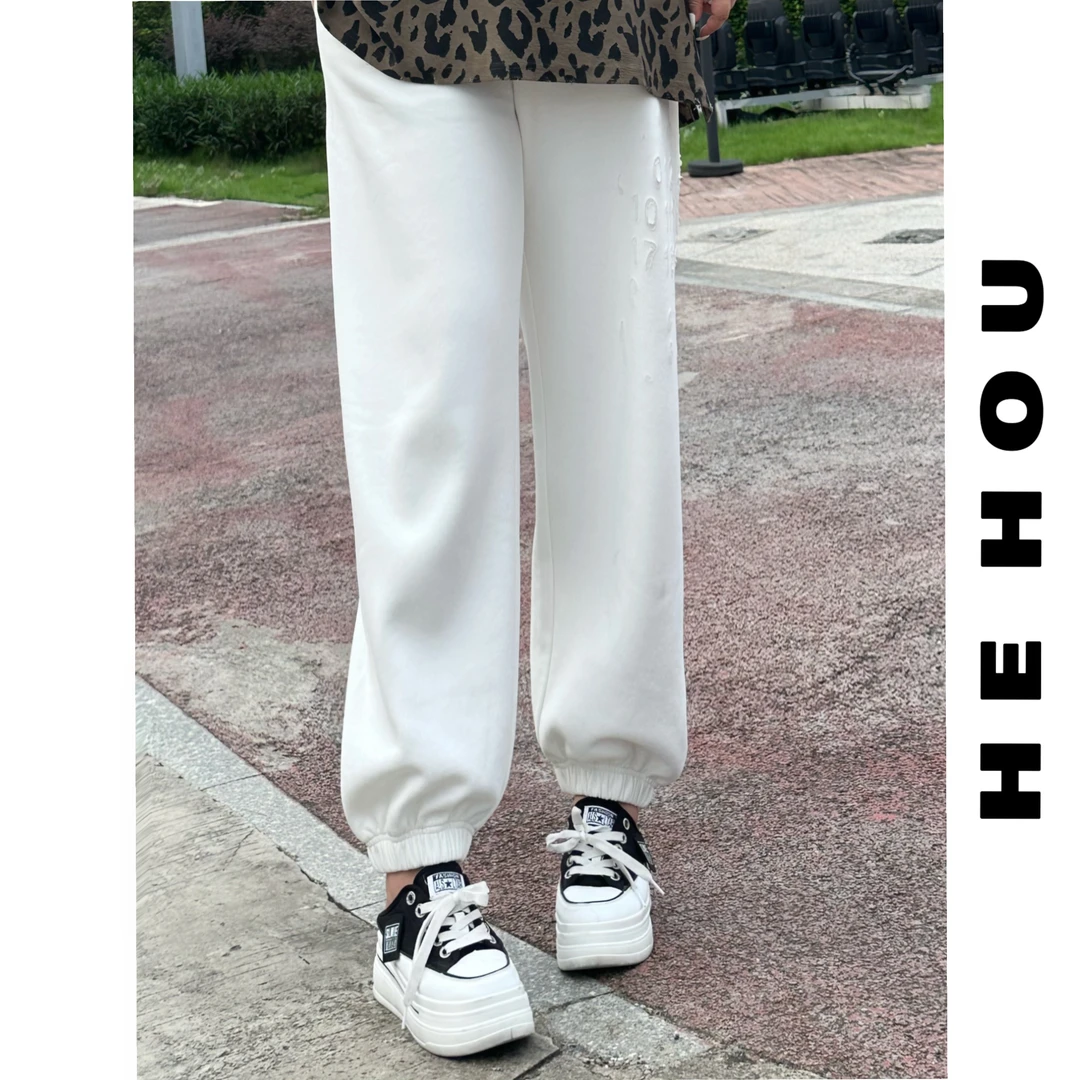 52118 和后大码 秋宽松休闲裤潮流百搭舒适原创设计师显瘦休闲裤